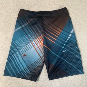 Hurley Swim Trunks Board Shorts Plaid
